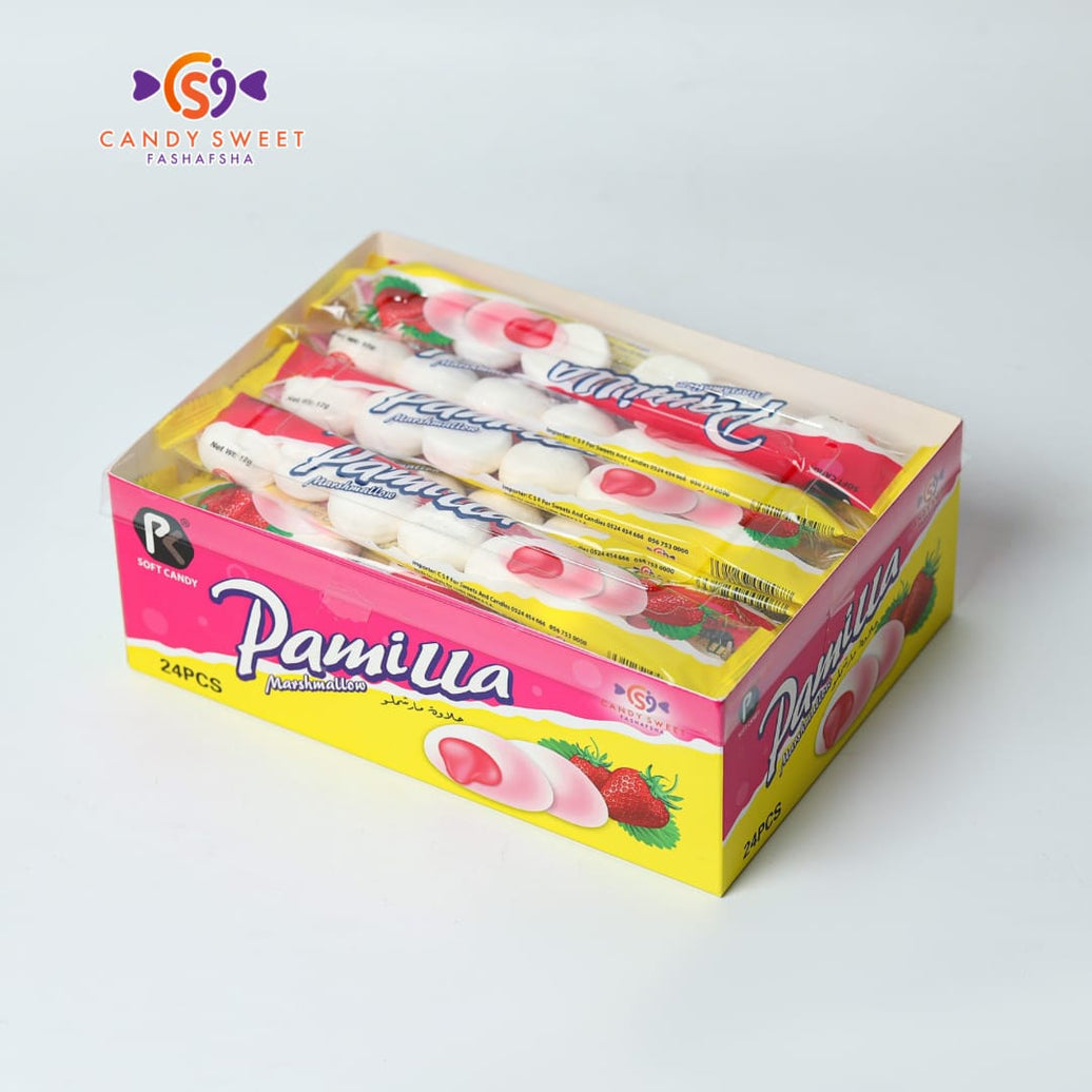 مارشملو مقطع محشي عسل بالفراولة 24حبة *12