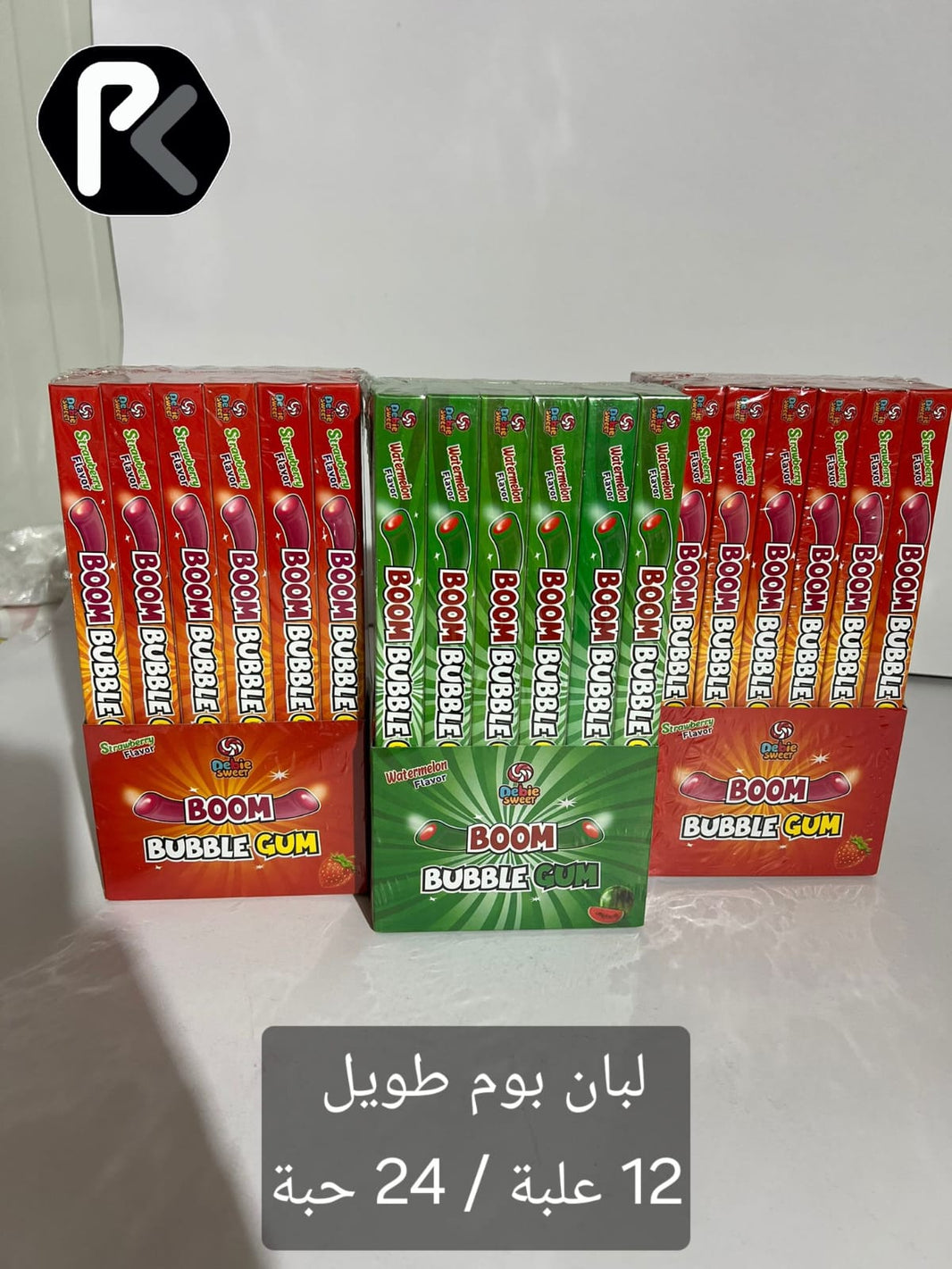 علكة طويل بوم 24حبة*12